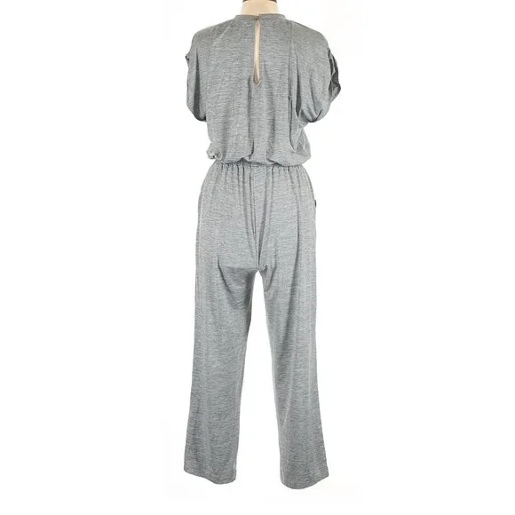 NWT Vuori Large Lux Crew Jumpsuit Short Sleeve Pockets Mallorca Gray MSRP$138 - Picture 6 of 16